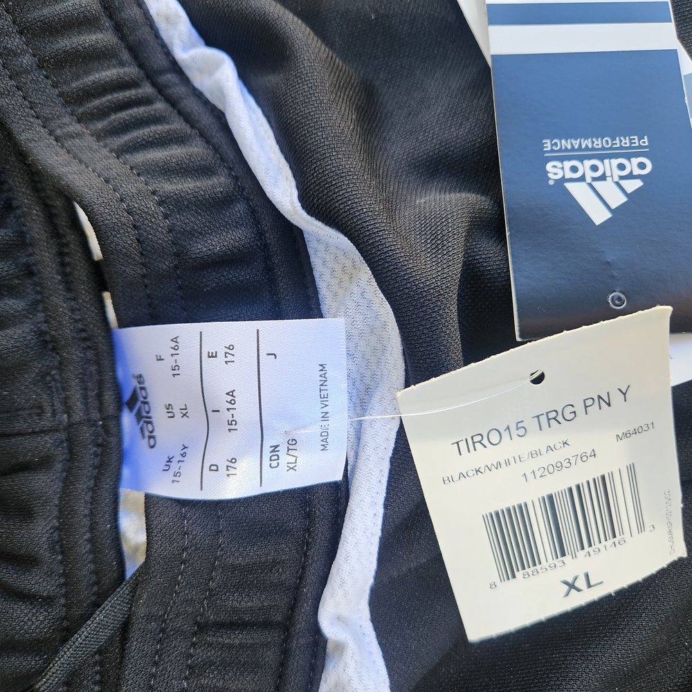 Adidas Black Sweatpants with Iconic Stripes - Picture 3 of 3